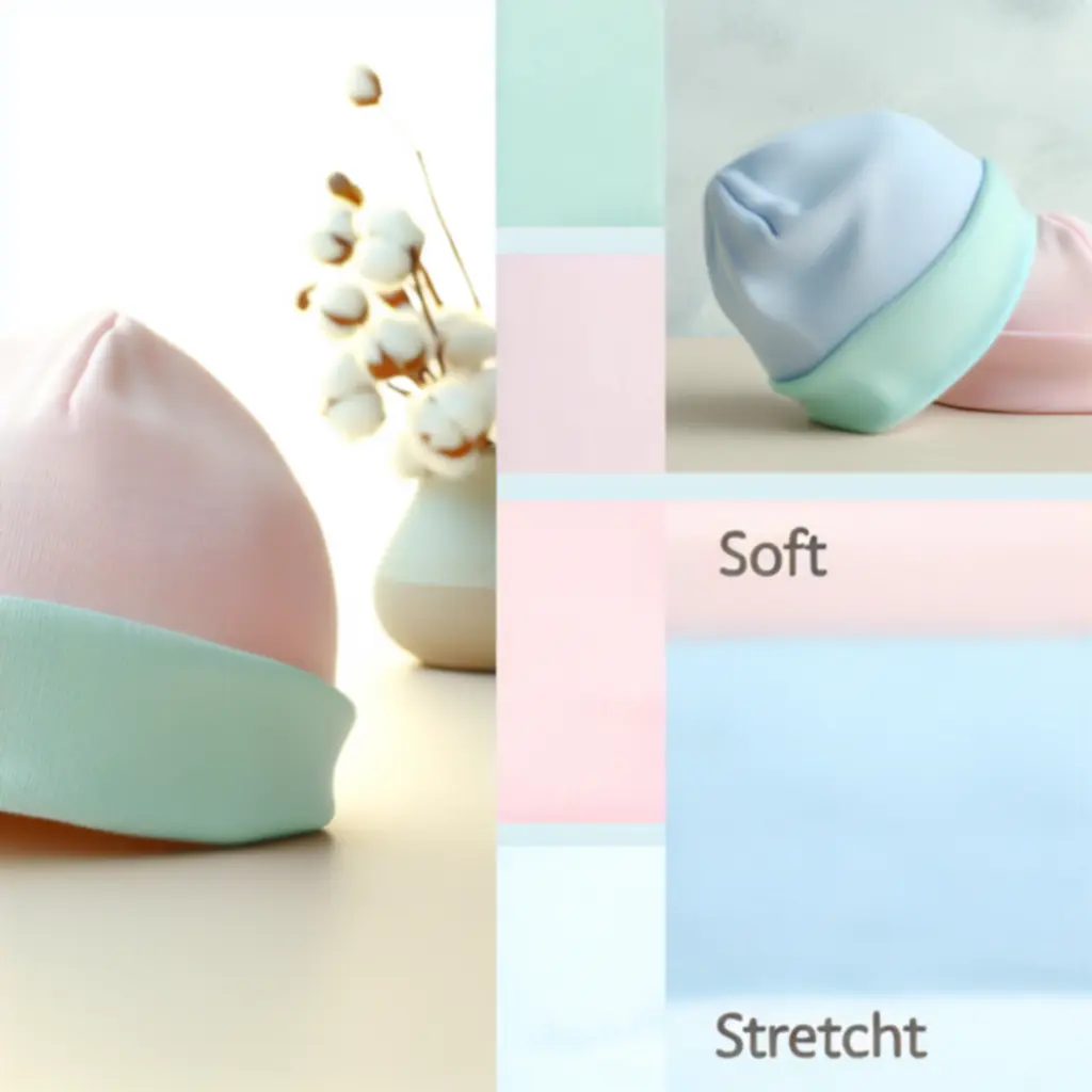 Pastelowa czapka dla dziecka z miękkiej bawełny