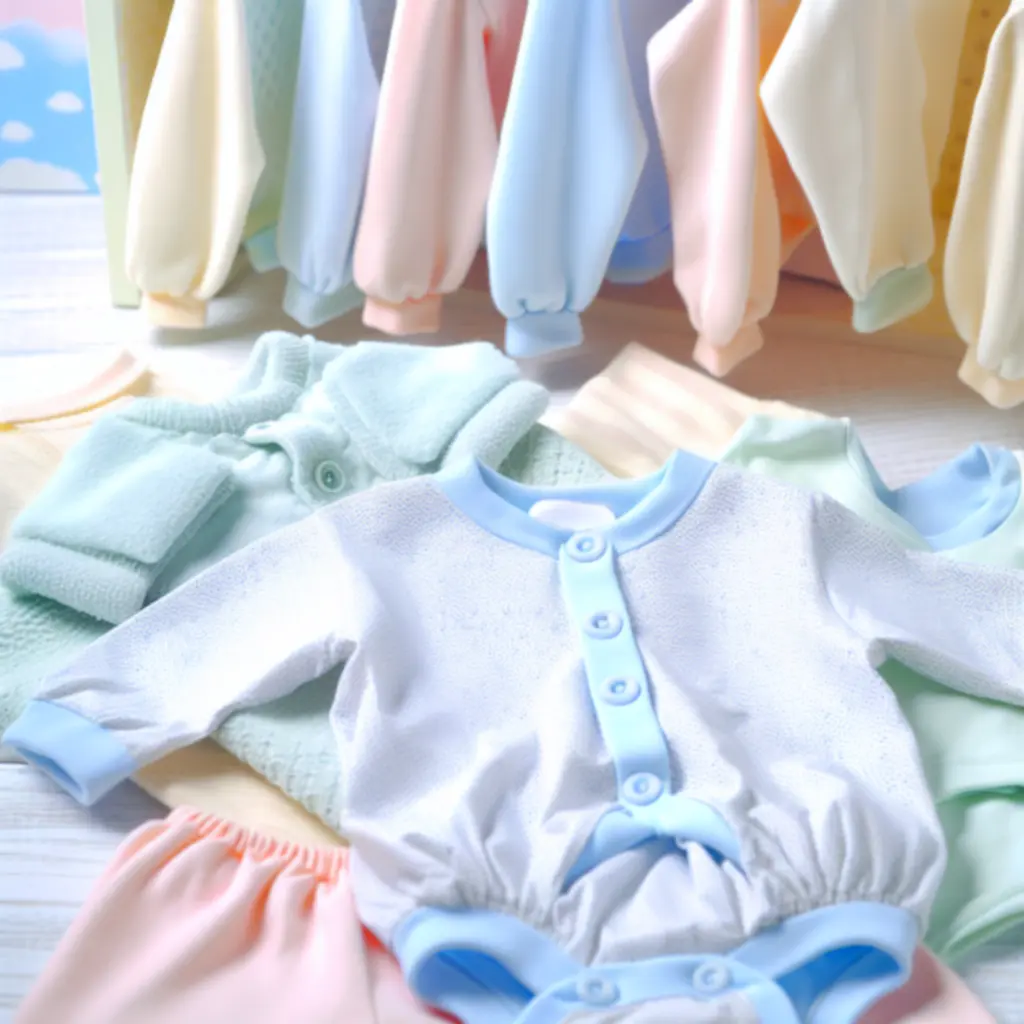 Zestaw pastelowych ubranek niemowlęcych
