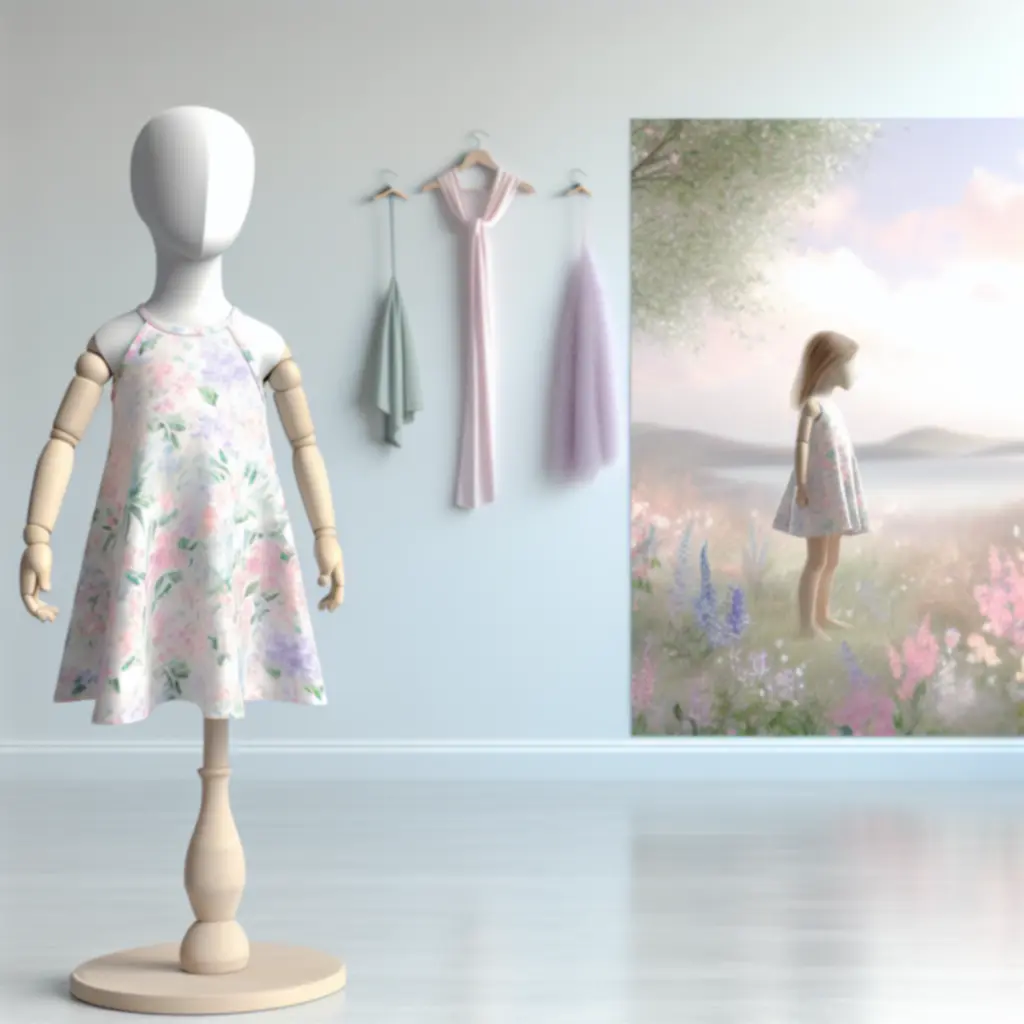 Lekka sukienka w kwiaty dla dziewczynki