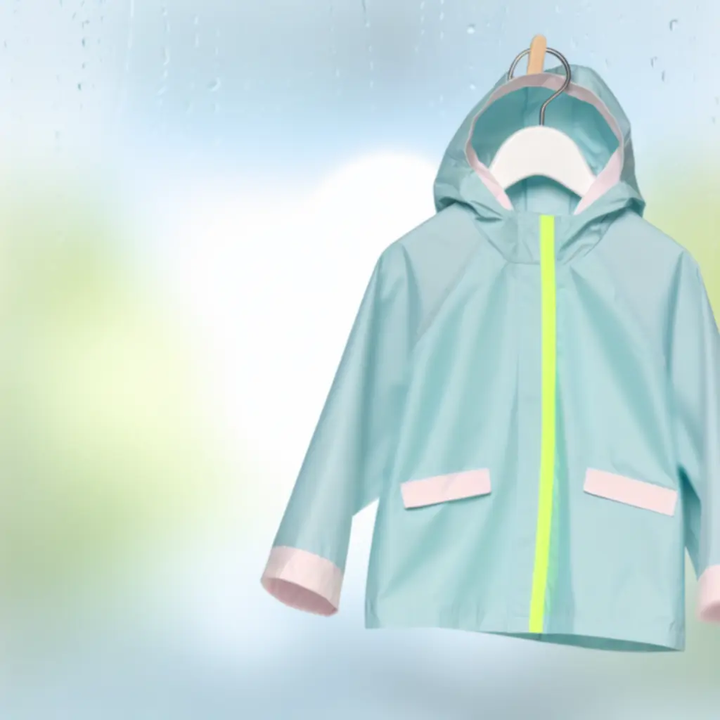 Pastelowa kurtka przeciwdeszczowa dla dziecka