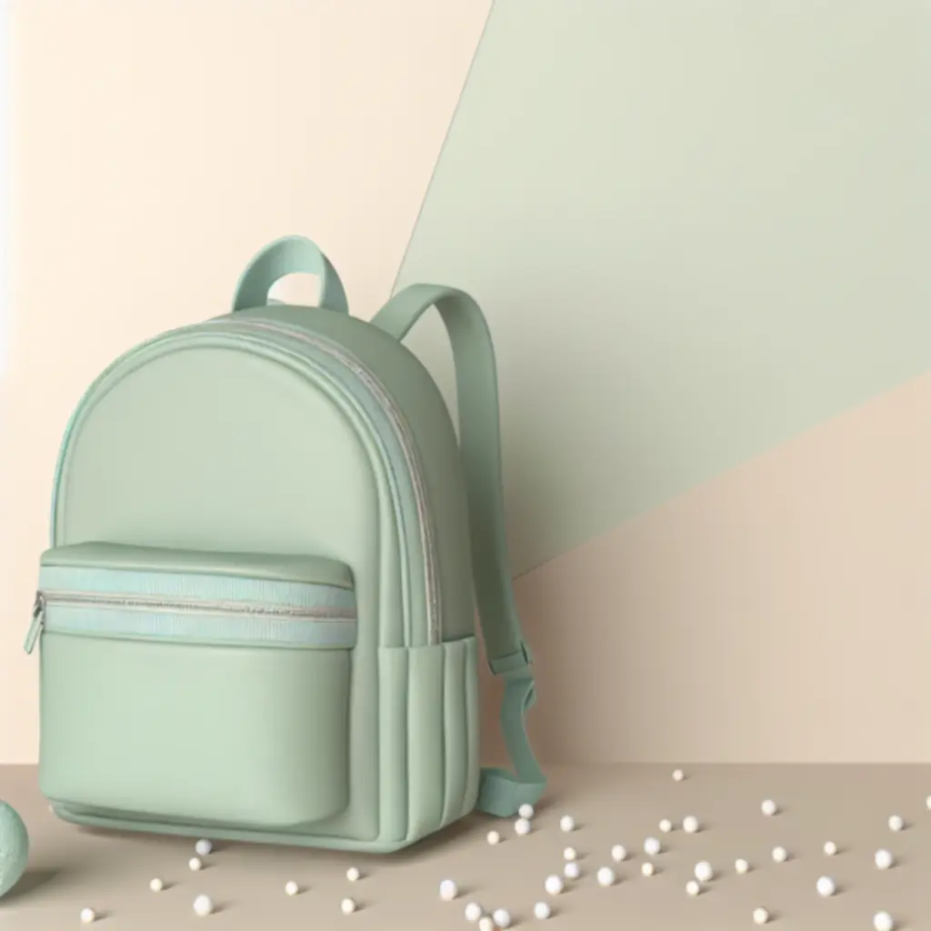 Mały miętowy plecaczek dla przedszkolaka