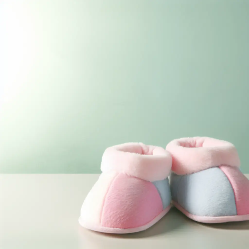 Miękkie kapcie dziecięce w kolorach pastelowych