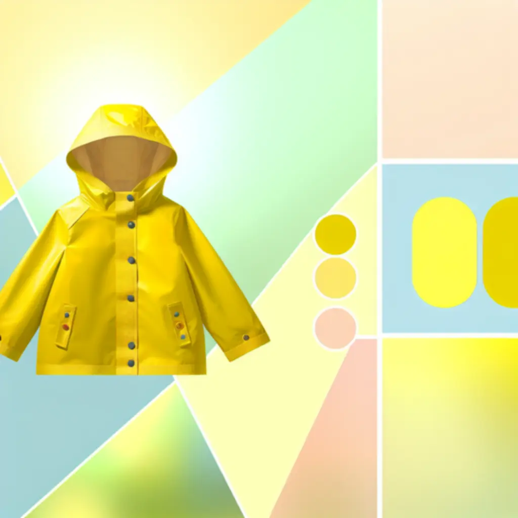 Żółty płaszcz przeciwdeszczowy dla dzieci
