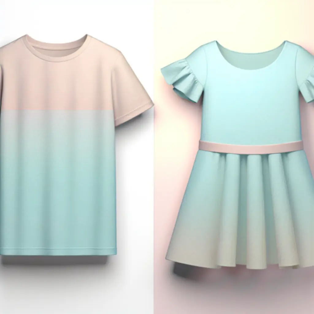 Koordynowany zestaw dla rodzeństwa: koszulka i sukienka